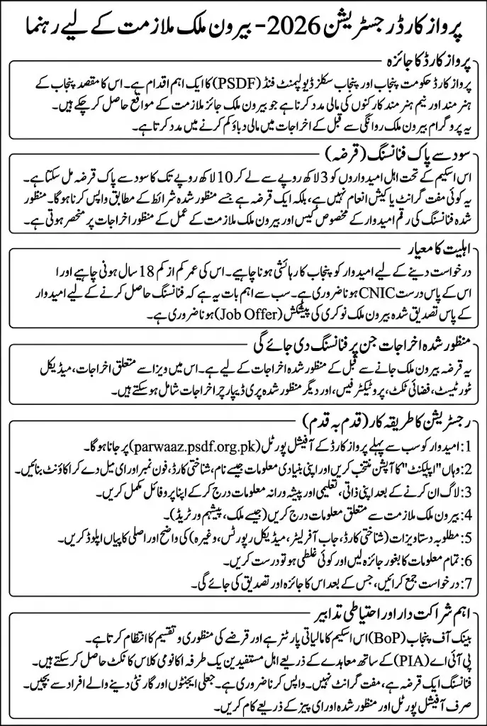 Parwaaz Card Registration Online Via Official Portal And Eligibility Detail Info Graphi